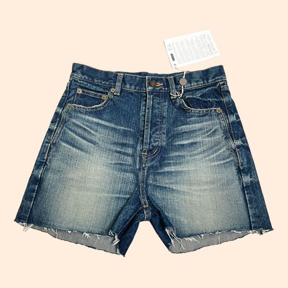 Saint Laurent Cutoff Denim Shorts - Picture 1 of 9